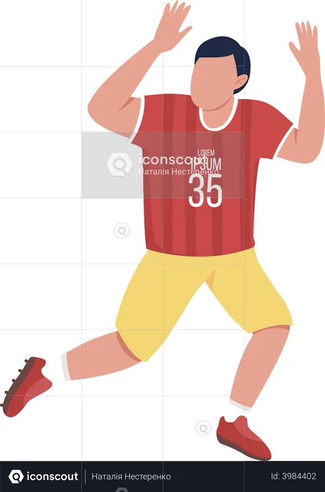 Male rugby player in uniform  Illustration