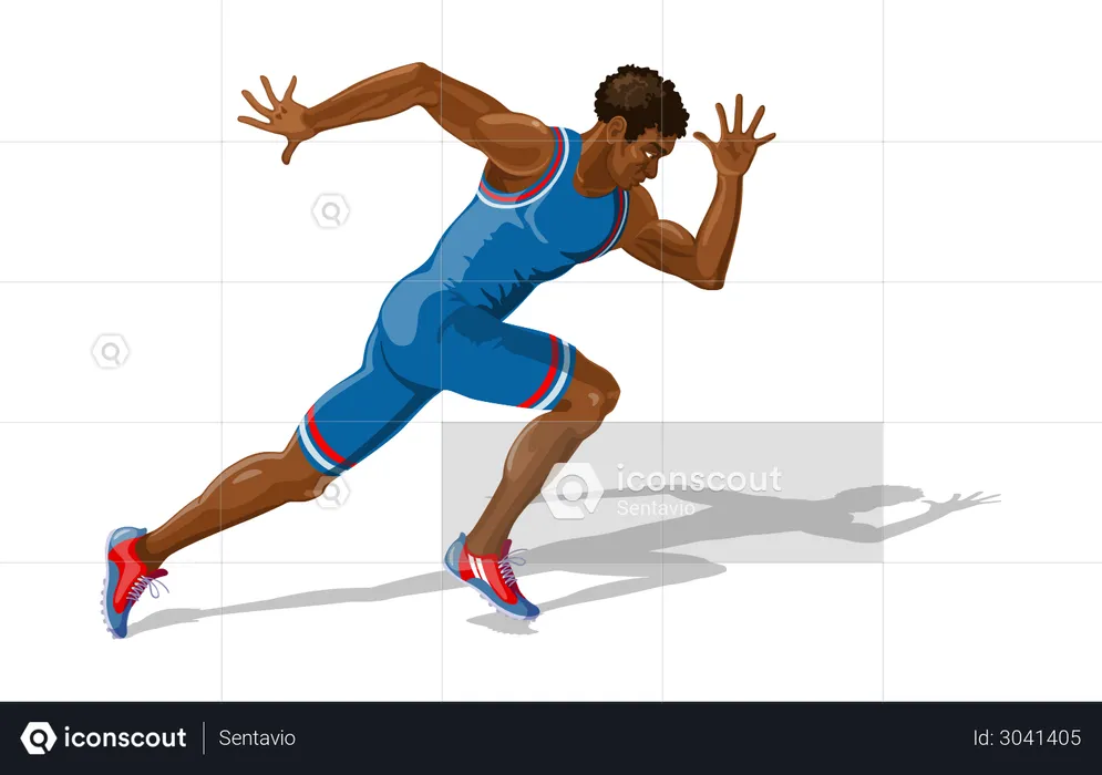 Male Runner  Illustration