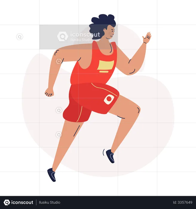 Male runner athlete  Illustration