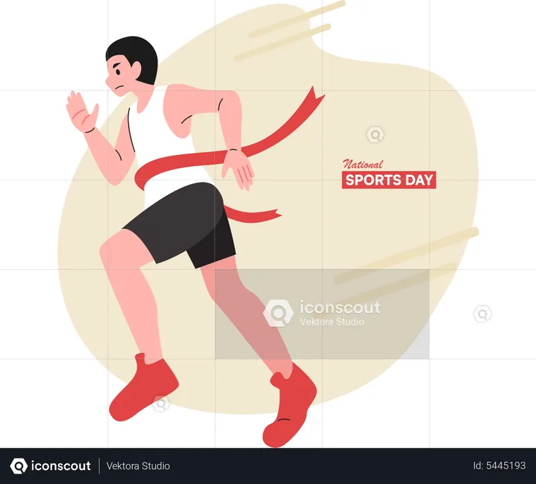 Male runner  Illustration