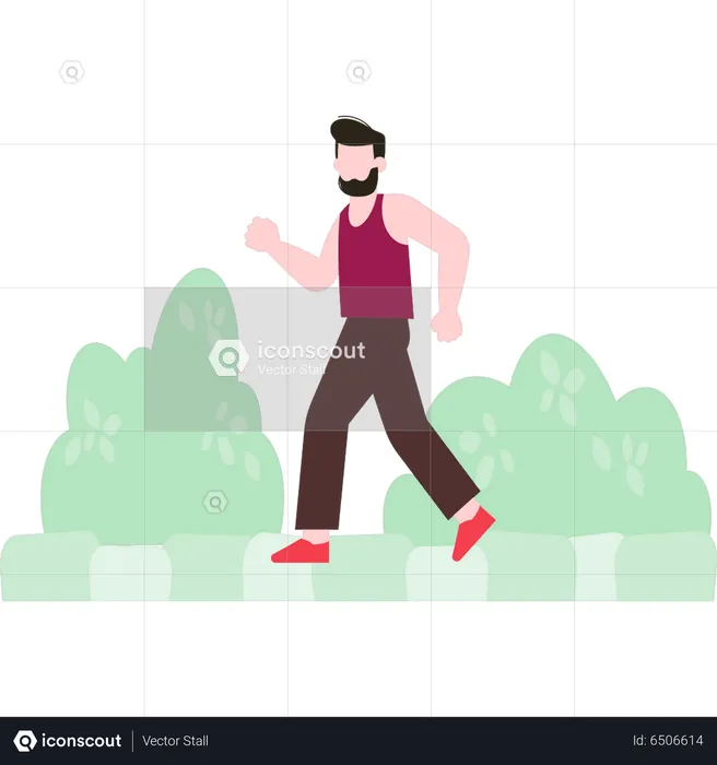 Male running  Illustration