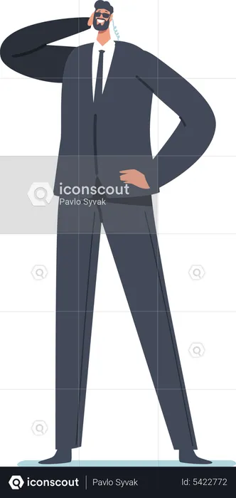 Male security personnel  Illustration