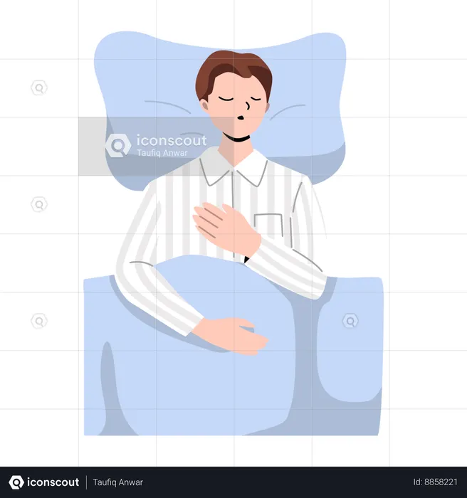 Male Sleeping  Illustration