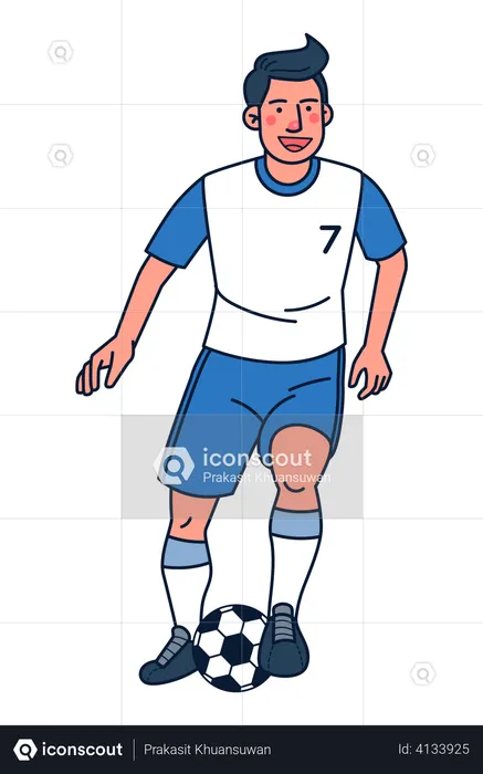 Male Soccer player  Illustration