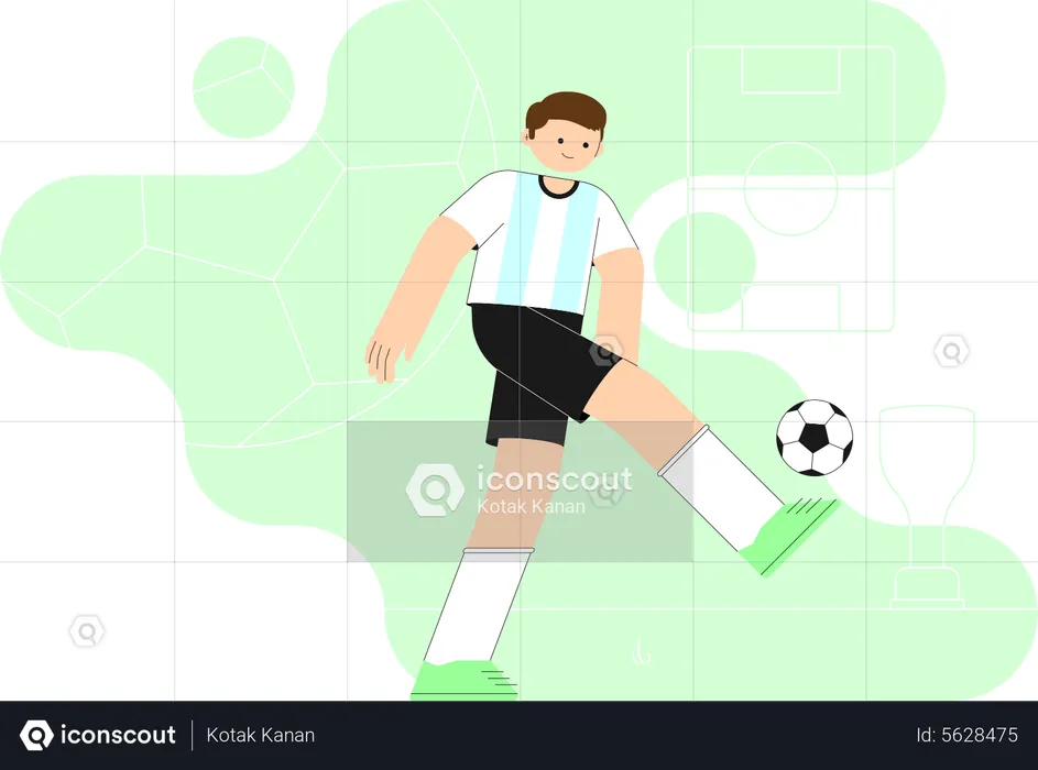 Male Soccer Player  Illustration
