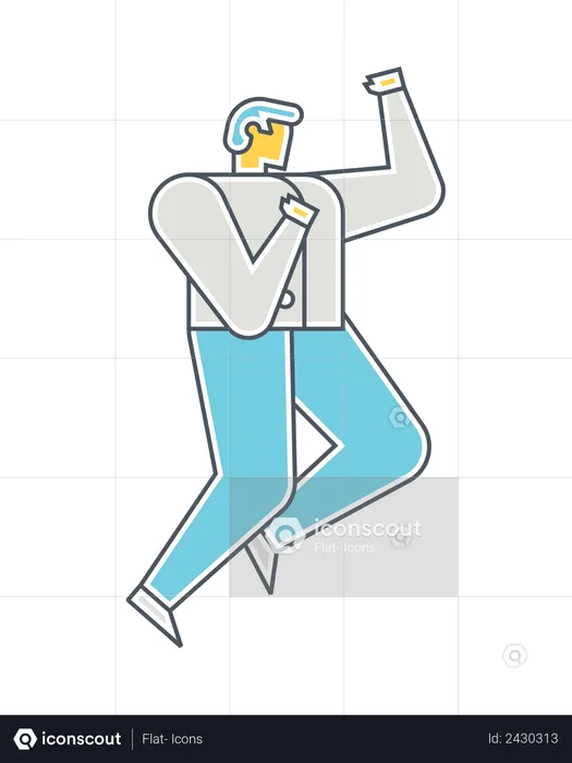 Male standing in boxing pose  Illustration