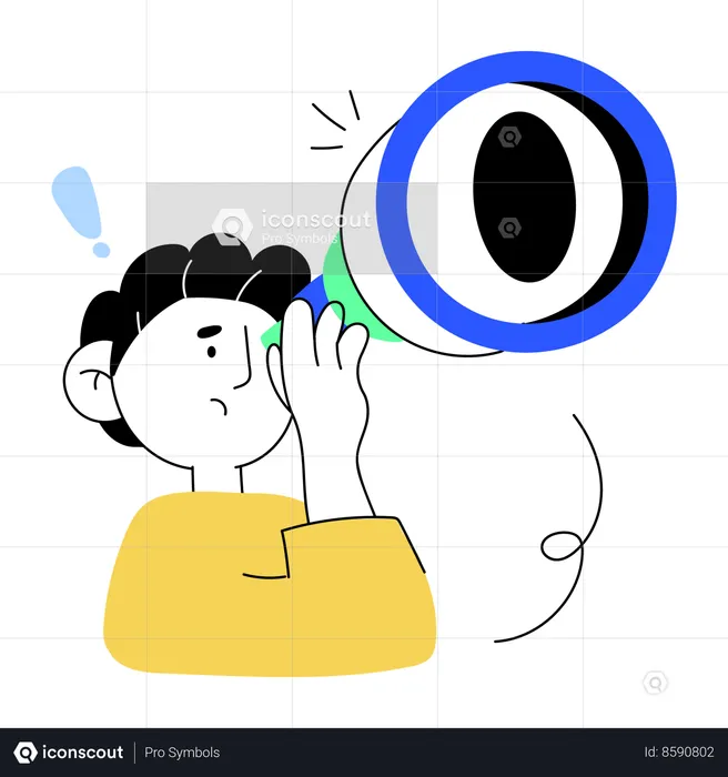 Male Student having Vision  Illustration