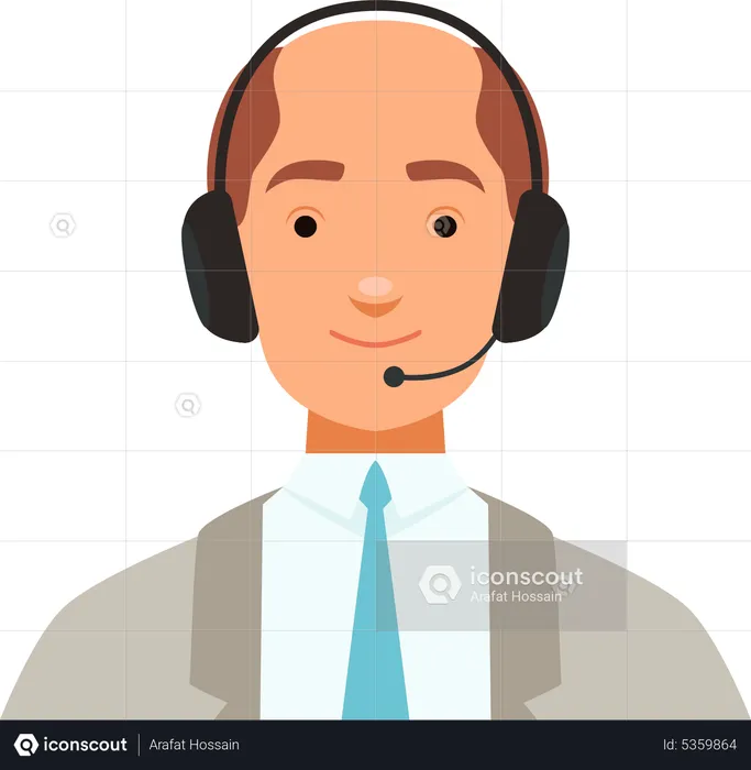 Male support executive  Illustration