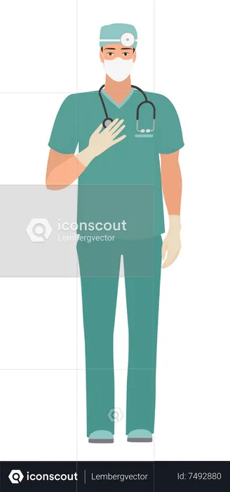 Male Surgeon  Illustration