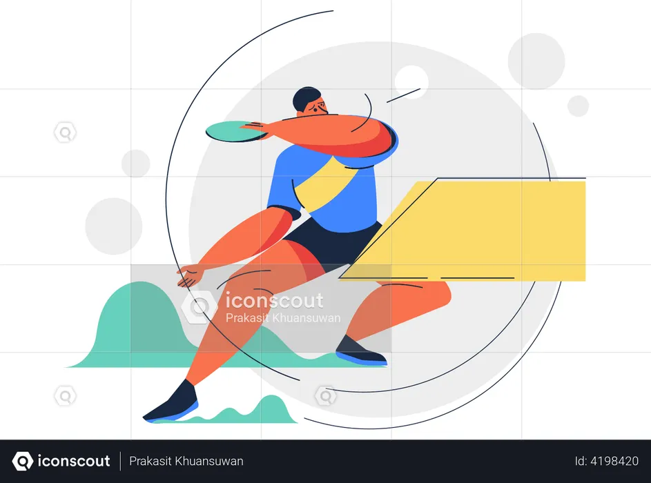 Male table tennis player  Illustration