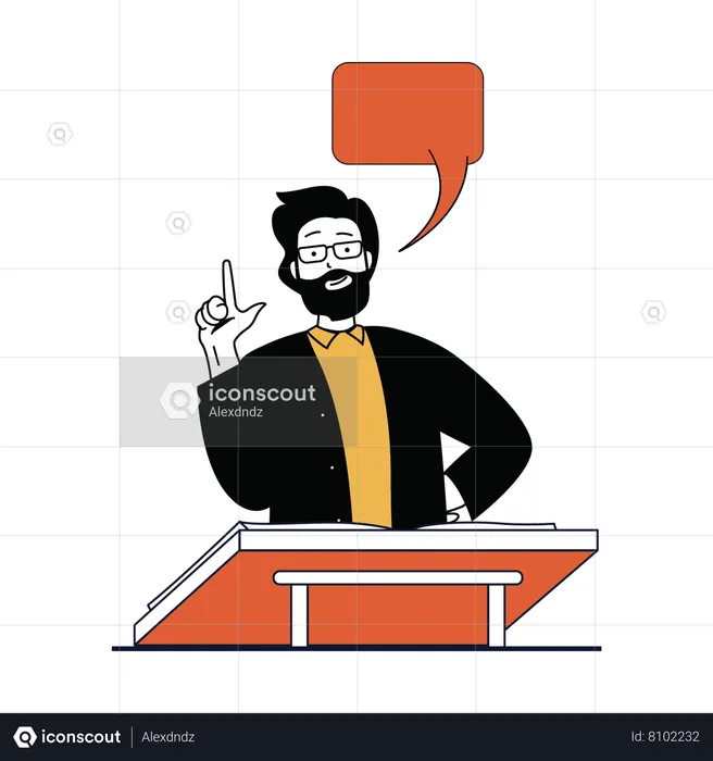 Male teacher  Illustration