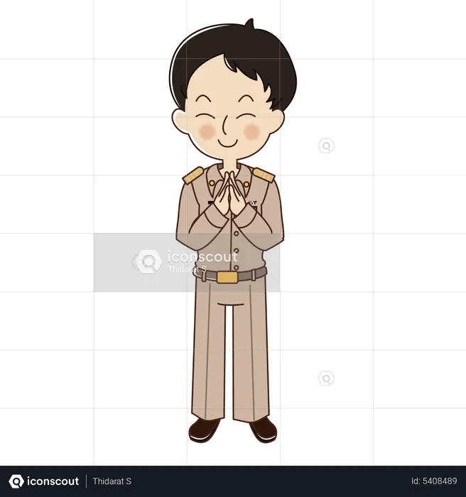 Male teacher in uniform  Illustration