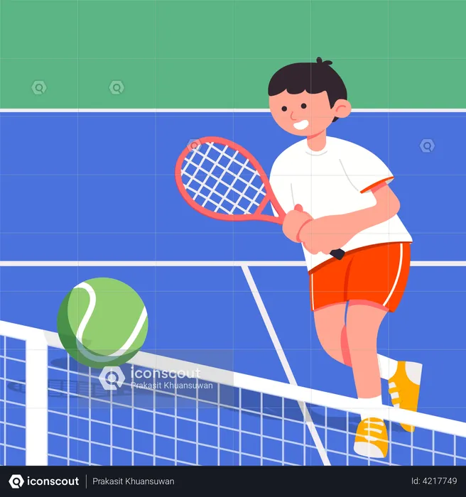 Male tennis player  Illustration