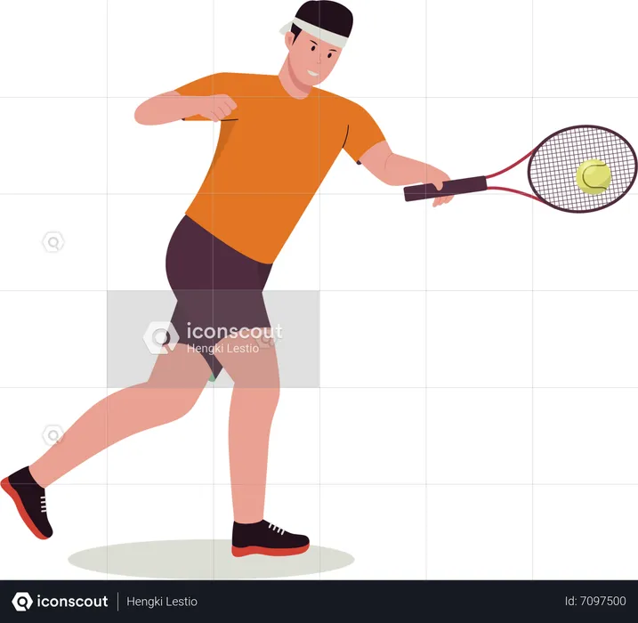 Male Tennis player  Illustration