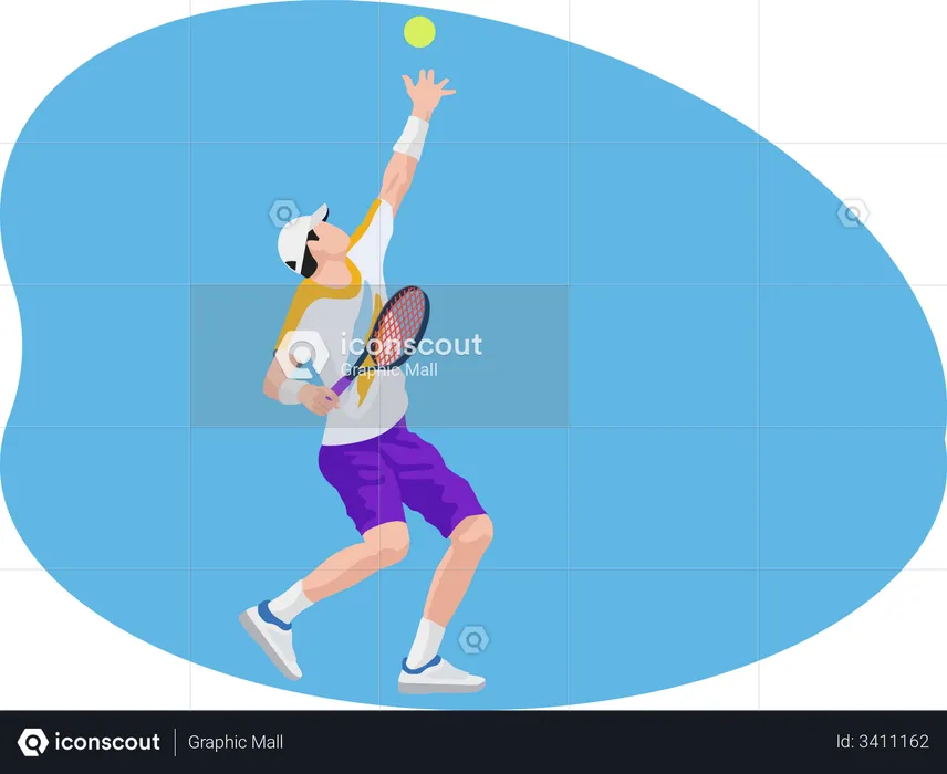 Male Tennis Player  Illustration