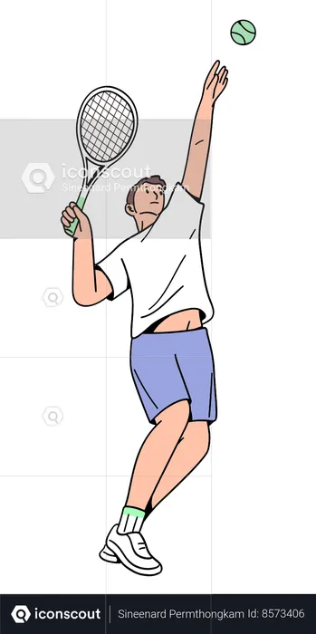 Male Tennis Players  Illustration