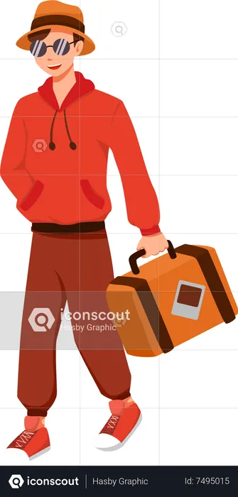 Male tourist  Illustration