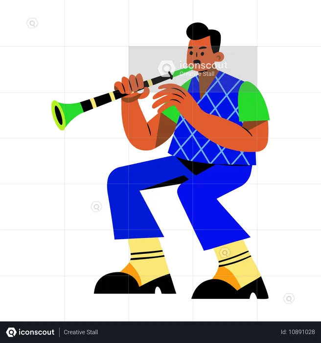 Male Trumpeter  Illustration
