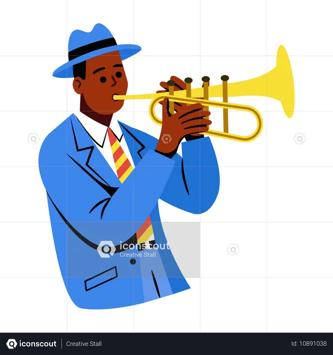 Male Trumpeter  Illustration