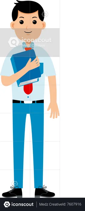 Male University Student  Illustration
