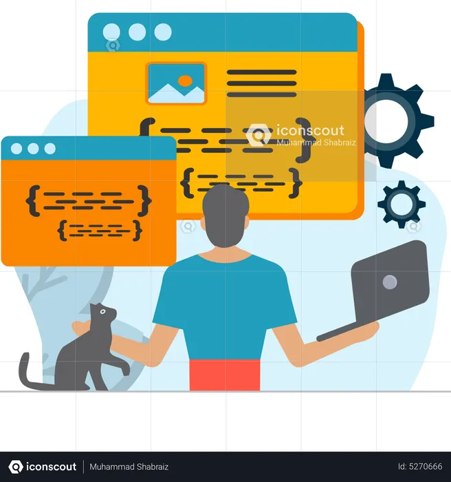 Männlicher Programmierer  Illustration