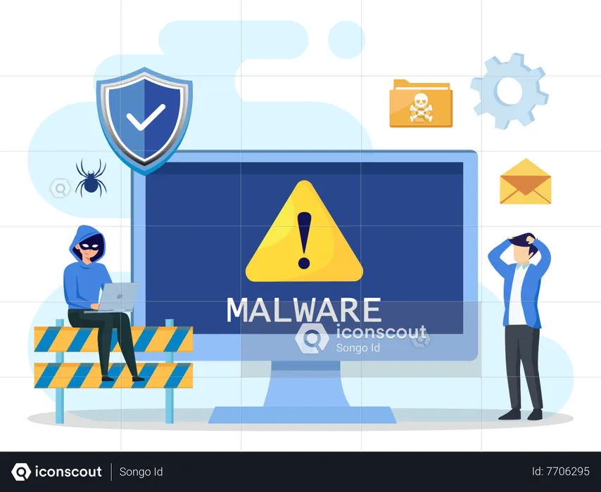Malware Detected  Illustration