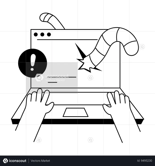Malware Website  Illustration