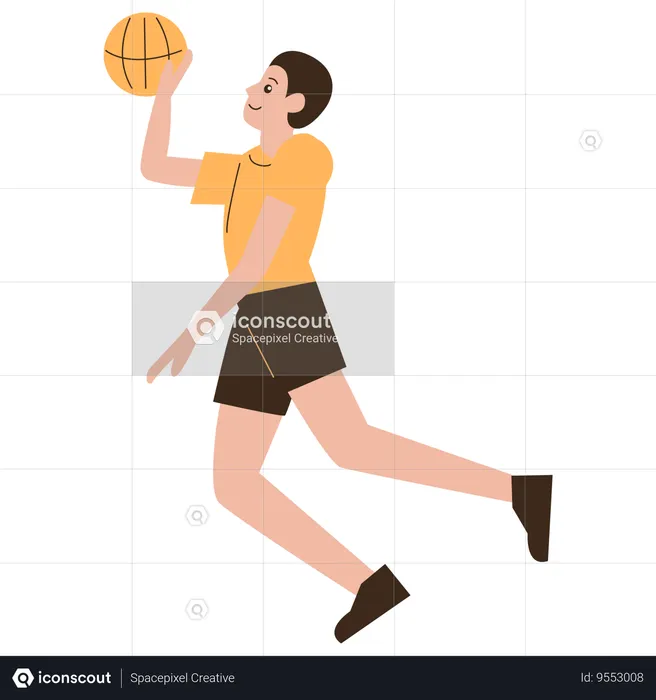 Man Basketball Player  Illustration