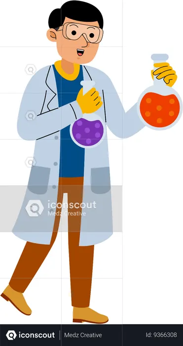 Man Chemist  Illustration