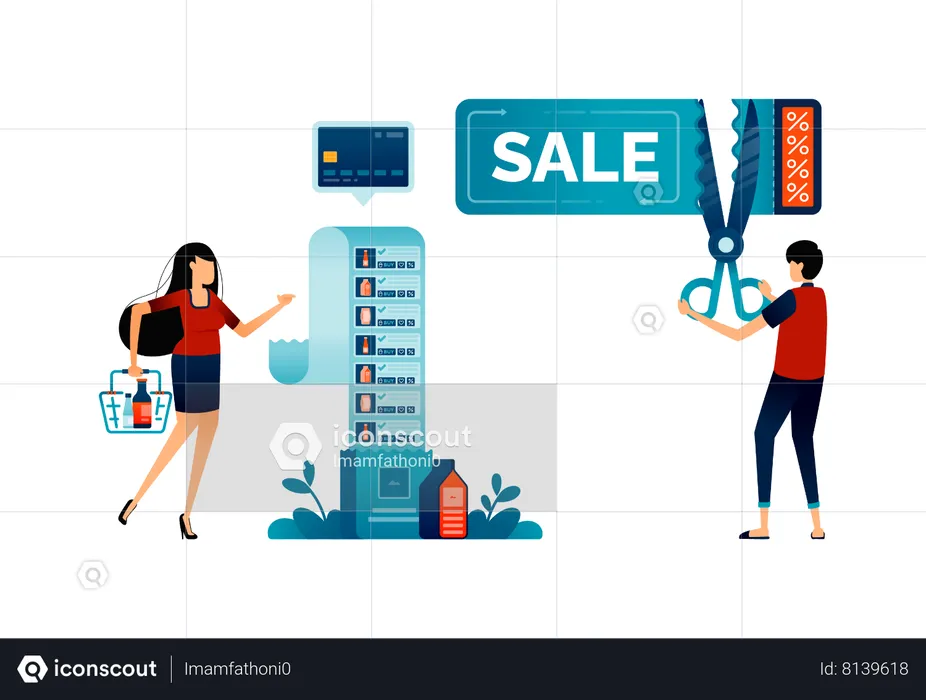 Sale discount shopping  Illustration