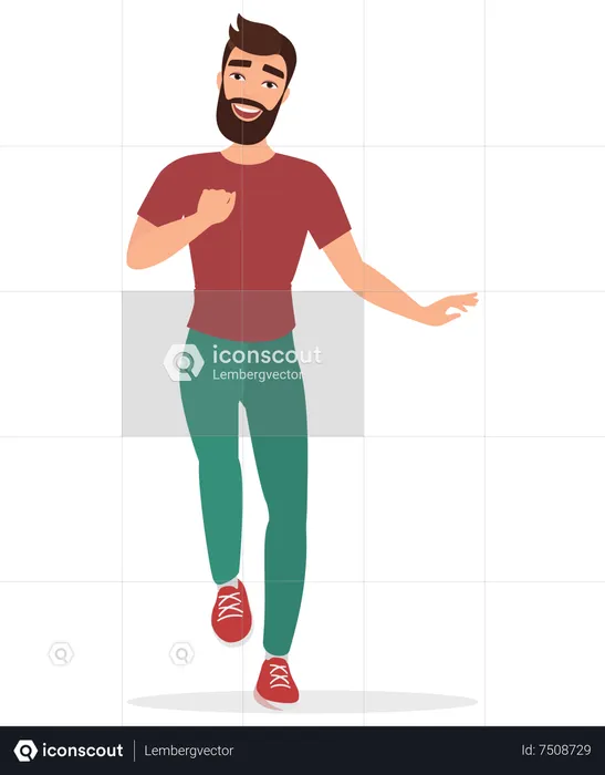 Man Dancing  Illustration