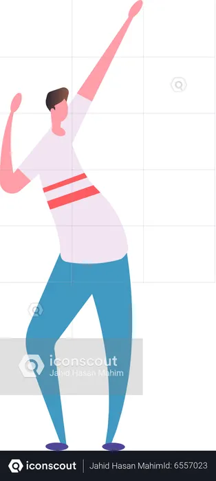 Man Dancing  Illustration