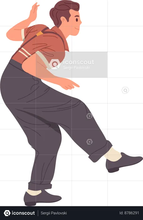 Man dancing in party  Illustration