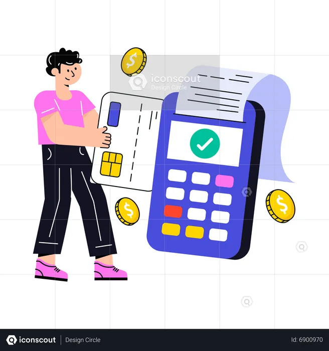 Man doing Card Payment  Illustration