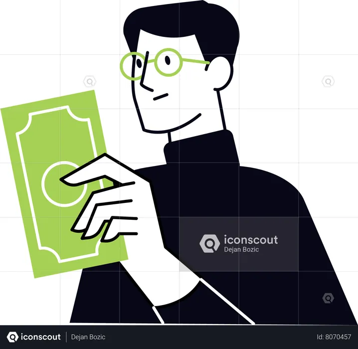 Man doing cash payment  Illustration