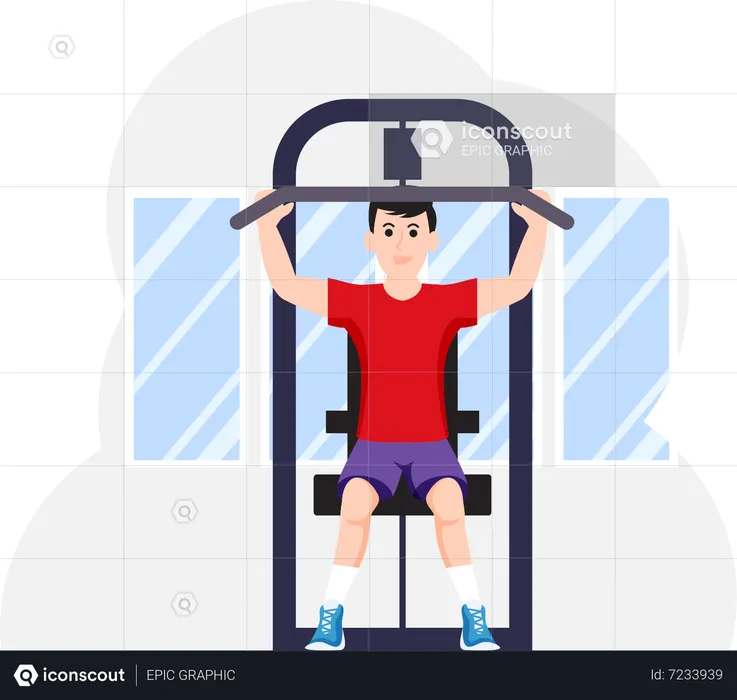 Man doing Daily Workout  Illustration