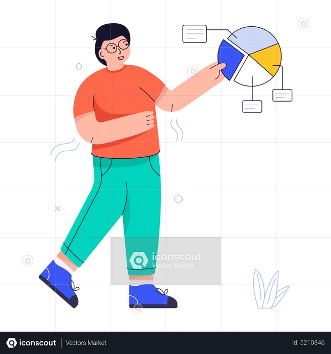 Man doing Data Analysis  Illustration