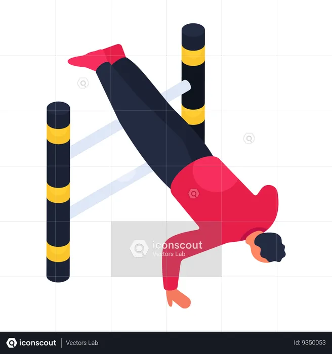 Man doing exercise  Illustration
