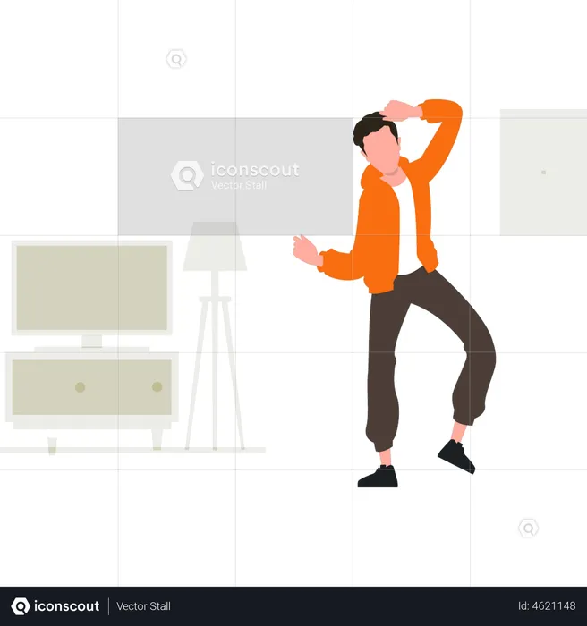 Man Doing Exercise  Illustration