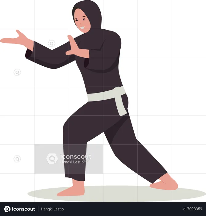 Man doing karate  Illustration