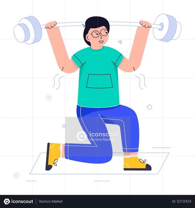 Man doing lifting weight  Illustration