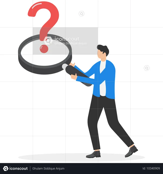 Man Doing Problem Analysis  Illustration