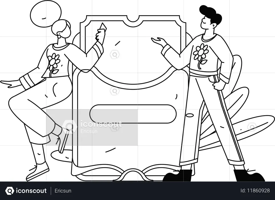 Man Doing Shopping  Illustration