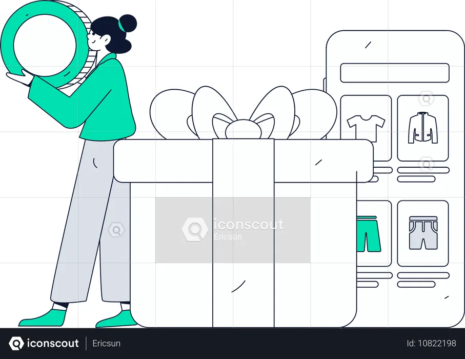 Man doing shopping payment  Illustration