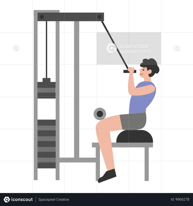 Man doing Strength in motion exercise  Illustration