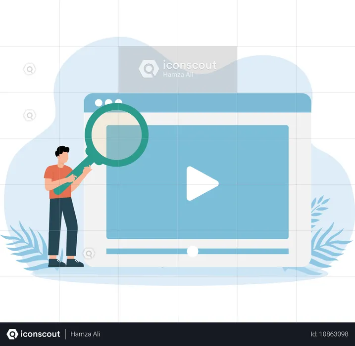 Man doing Video verifying  Illustration