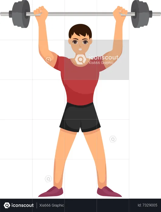 Man doing workout  Illustration