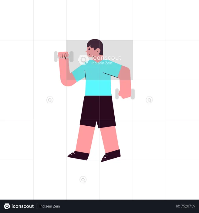 Man doing workout  Illustration
