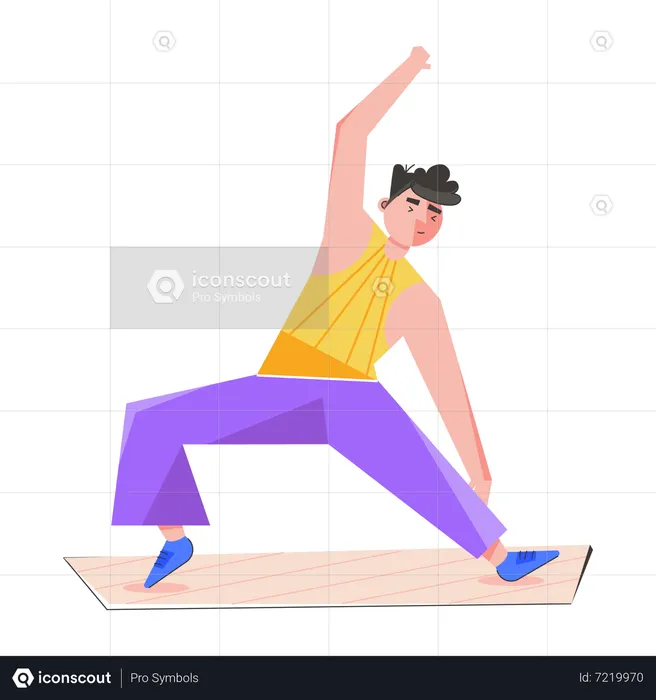 Man doing Yoga  Illustration