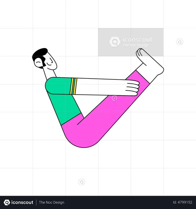 Man doing yoga pose  Illustration